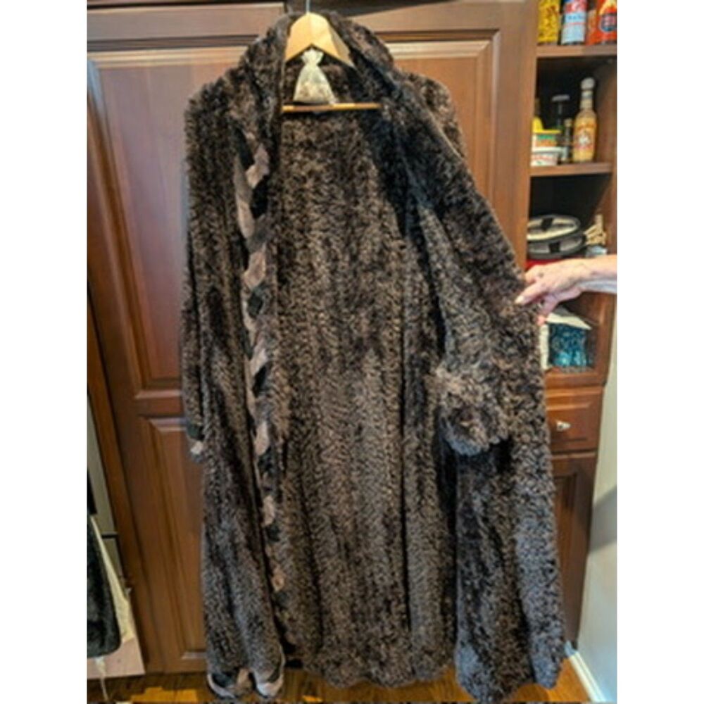 Paula Lishman Knit Fur Genuine Beaver Fur Coat Jacket Size Medium